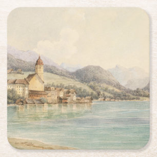 Porta-copo De Papel Quadrado Wolfgang no lago Wolfgang Carl Lafite