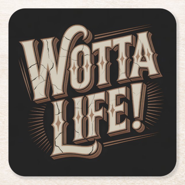 Porta-copo De Papel Quadrado Wotta Life Coasters (Frente)