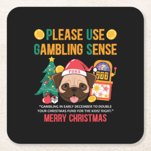 Porta-copo De Papel Quadrado Xmas Gift PÕE O Conselheiro Canino