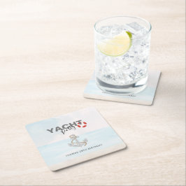 Porta-copo De Papel Quadrado Yacht Boat Cruise Festa de aniversário