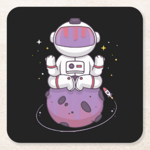 Porta-copo De Papel Quadrado Yoga Espacial
