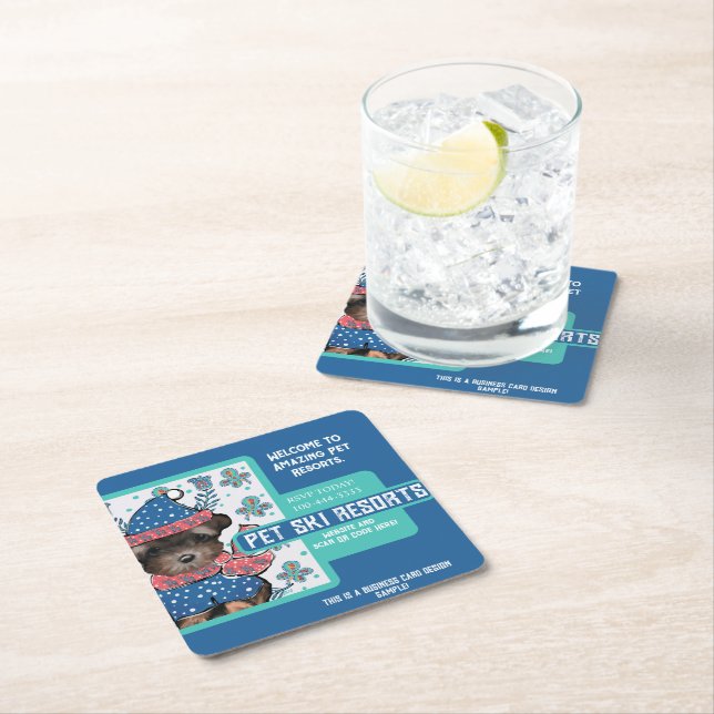 Porta-copo De Papel Quadrado Yorkie Poo (Insitu)