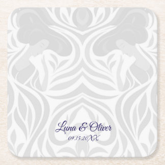 Porta-copo De Papel Quadrado Yumeji Hirado Woman Art Coaster