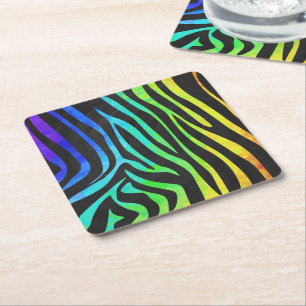 Porta-copo De Papel Quadrado Zebra Impressão