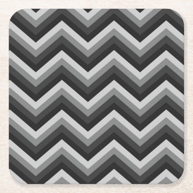 Porta-copo De Papel Quadrado Ziguezague retro Chevron do teste padrão (Frente)