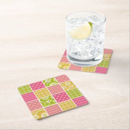 Porta-copo De Papel Quadrado Zigzag, Chevron, Bolinhas, Gingham, Patchwork
