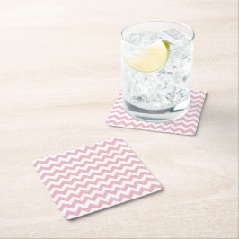 Porta-copo De Papel Quadrado Zigzag Rosa, Chevron Rosa, Padrão Geométrico