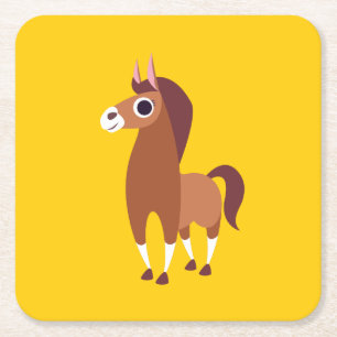 Porta-copo De Papel Quadrado Zora o cavalo