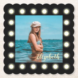 Porta-copo De Papel Quadro de Fotografias preto exclusivo no Na moda m