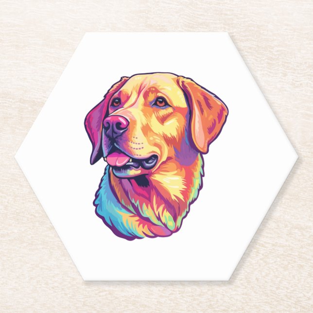 Porta-copo De Papel Que bonito Labrador Retriever! (Frente)