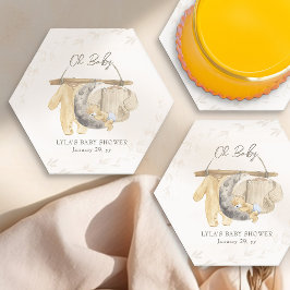 Porta-copo De Papel Querida Doce Roupa De Bebê Neutra Boho