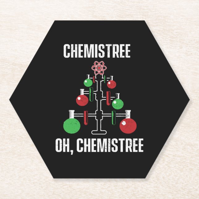 Porta-copo De Papel Quimistree Chemistree Pun Science (Frente)