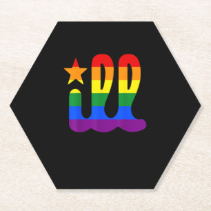 Porta-copo De Papel Rainbow Pride Love ill Filadélfia Philadelphia Gay