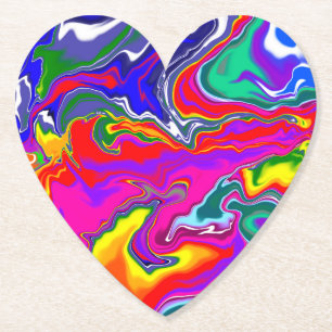 Porta-copo De Papel Rainbow River Fluid Art