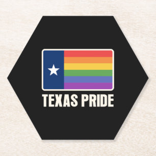 Porta-copo De Papel Rainbow Texas Flag Design para os orgulhosos Texan