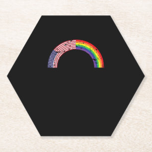 Porta-copo De Papel Rainbow USA Flag Gay Flag LGBT American Prid LGBT