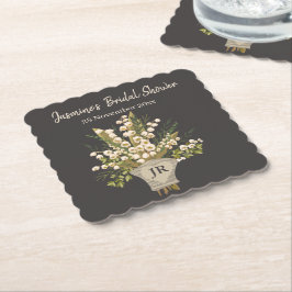 Porta-copo De Papel Ramalhete De Lírio Do Vale Chá De Noiva 