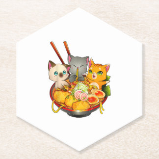 Porta-copo De Papel Ramen Cat Kawaii Neko Anime Otaku Cats Japanese