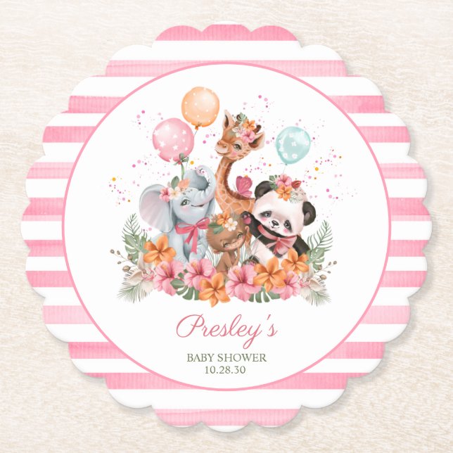 Porta-copo De Papel Rapariga Safari (Frente)