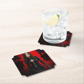 Porta-copo De Papel Red Black paper coaster