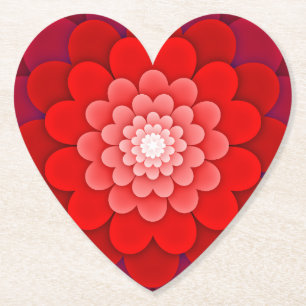 Porta-copo De Papel Red Floral Mandala-58566