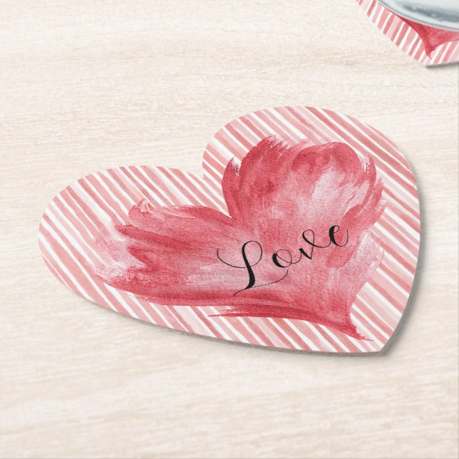 Porta-copo De Papel Red Heart Flame Love (Angular)