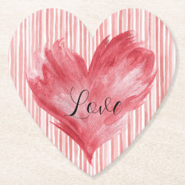 Porta-copo De Papel Red Heart Flame Love