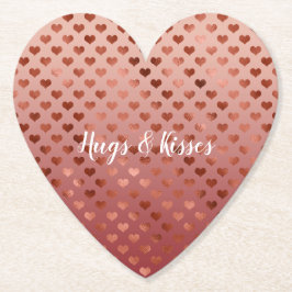 Porta-copo De Papel Red Hearts Ombre