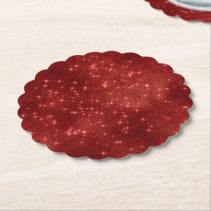 Porta-copo De Papel Red Sparkle