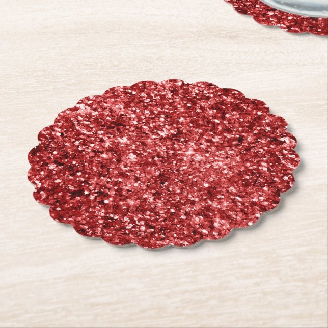 Porta-copo De Papel Red Sparkle Glitz (Angular)