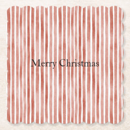 Porta-copo De Papel Red White Stripes Christmas