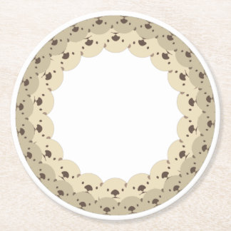 PORTA-COPO DE PAPEL REDONDO ぐるっとあにまる「カワイイラッコ親子」