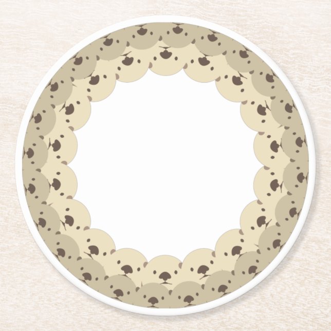 PORTA-COPO DE PAPEL REDONDO ぐるっとあにまる「カワイイラッコ親子」 (Frente)