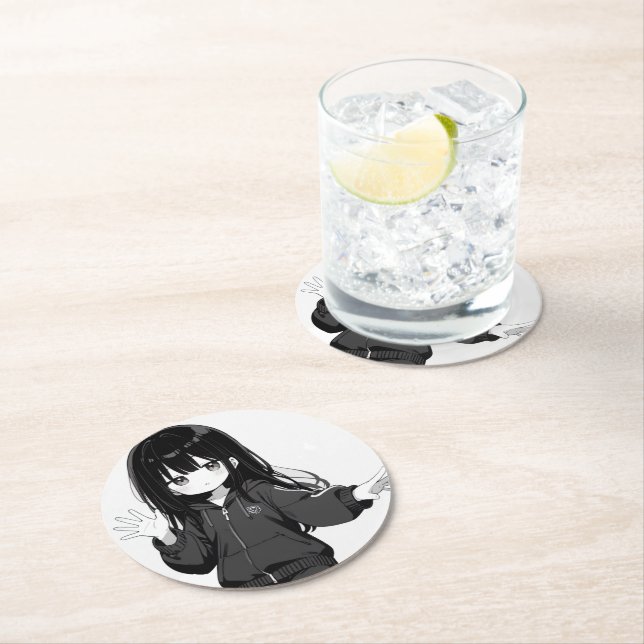 PORTA-COPO DE PAPEL REDONDO じとめ堂のコースター (Insitu)