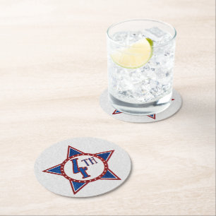 Porta-copo De Papel Redondo 04 de julho