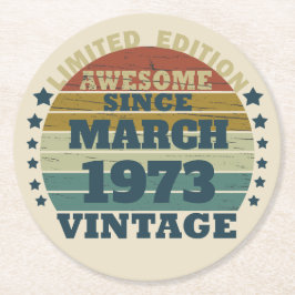 Porta-copo De Papel Redondo 50ª festa de aniversário personalizada