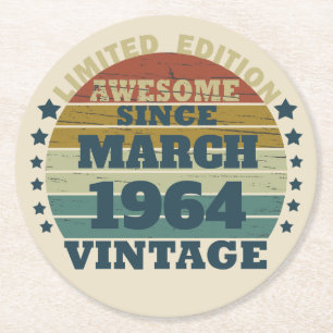 Porta-copo De Papel Redondo 60 festa de aniversário personalizada