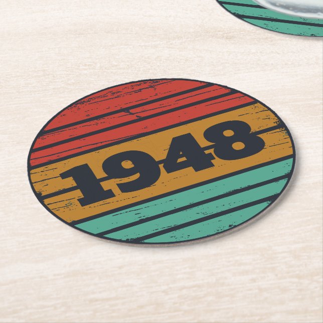 Porta-copo De Papel Redondo 75 anos de safra personalizada (Angulado)