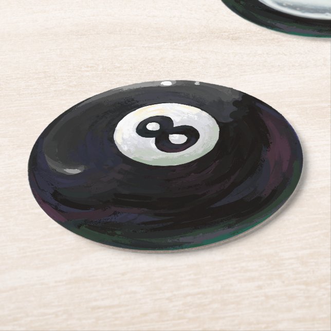 Porta-copo De Papel Redondo 8 Ball (Angulado)