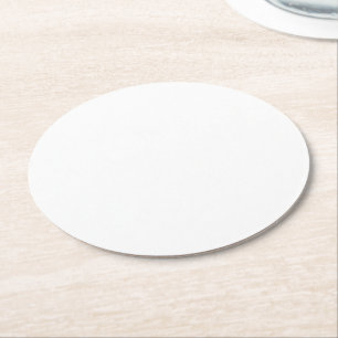 Porta-copo De Papel Redondo A cor sólida simplesmente branca personaliza-o