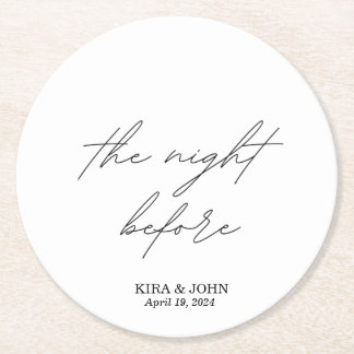 Porta-copo De Papel Redondo A Noite Antes da Porta copos