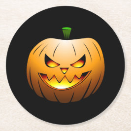 Porta-copo De Papel Redondo Abóbora de Halloween