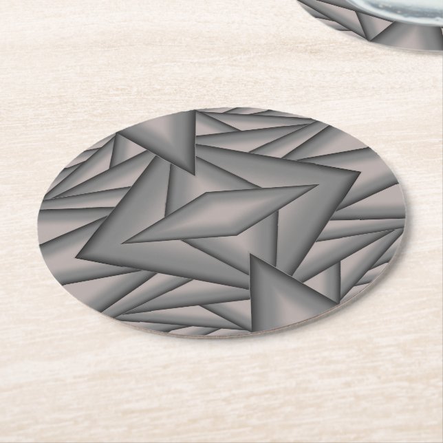 Porta-copo De Papel Redondo Abstrato de Arte Congelada no Tempo (Angulado)