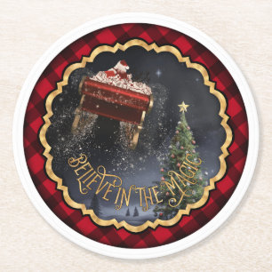 Porta-copo De Papel Redondo Acredite na magia