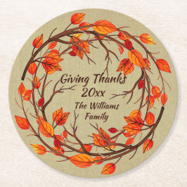 Porta-copo De Papel Redondo Adicionar Nome Correspondente ao Documento Redondo