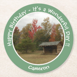 Porta-copo De Papel Redondo Adirondack Lean-to em Itens de Festa de aniversári