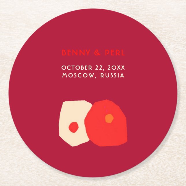 Porta-copo De Papel Redondo Adorei a Porta copos de papel (Frente)