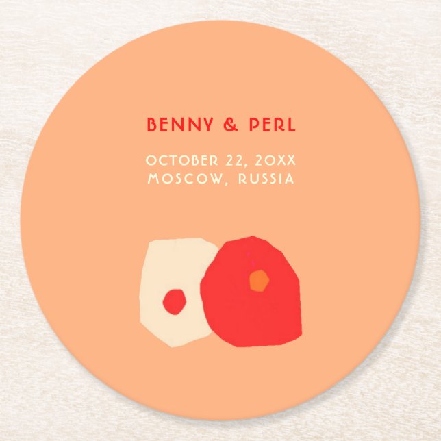 Porta-copo De Papel Redondo Adorei a Porta copos de papel (Frente)