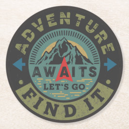 Porta-copo De Papel Redondo Aguardam Aventura