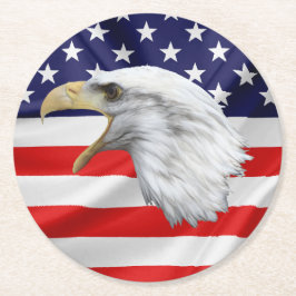 Porta-copo De Papel Redondo Águia Balda belo patriótico